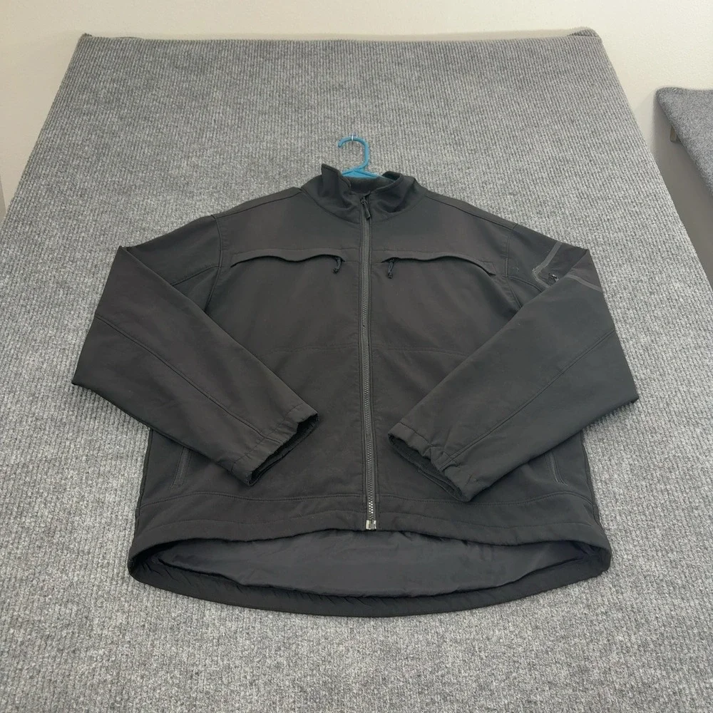5 11 Tactical Jacket Mens Black Polyester Softshell Full Zip Utility Gorpcore